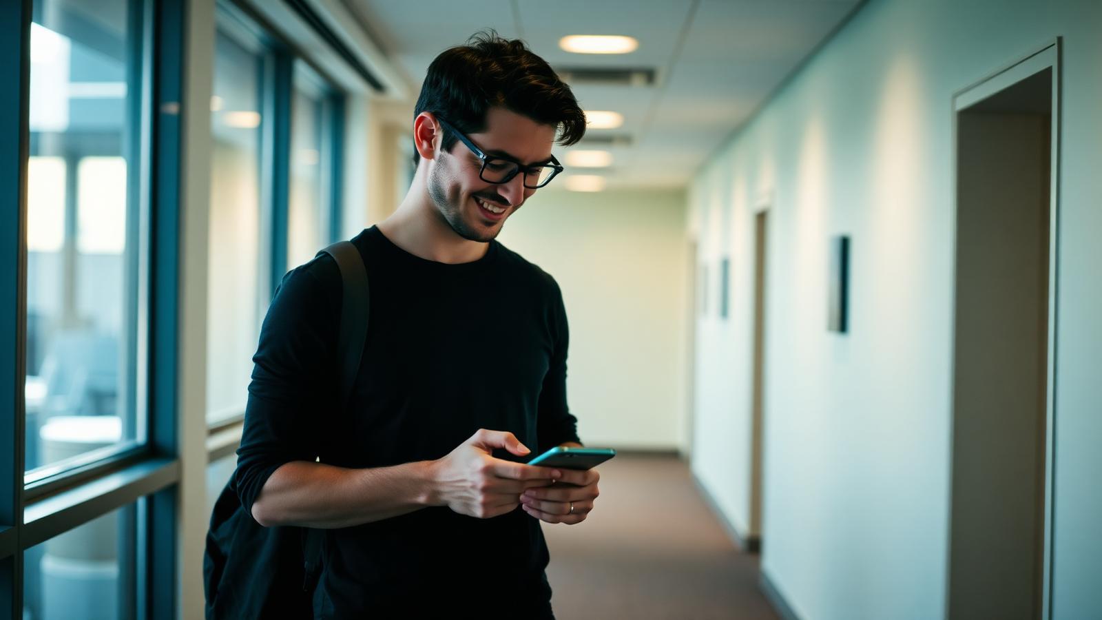 Segment hero · founder walking between meetings, phone in hand
