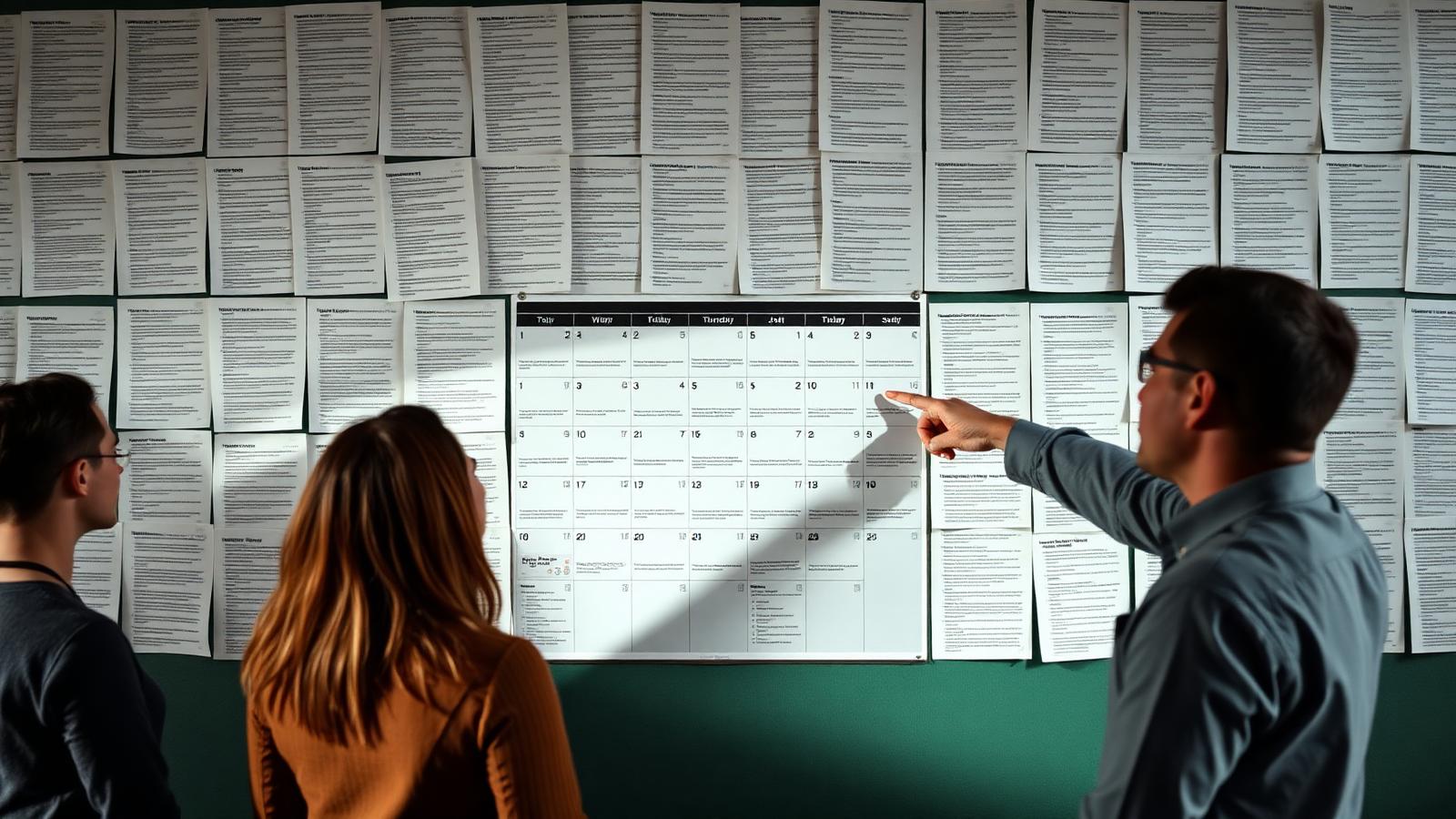 Segment hero · a marketing team around a wall of printed pages