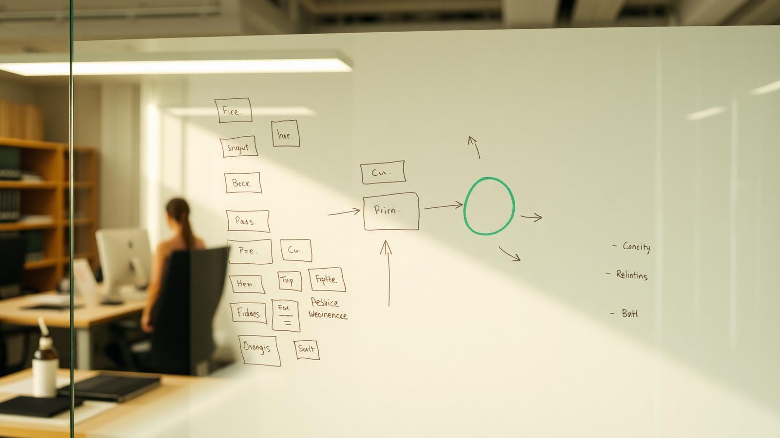 Industry hero · a whiteboard with a category map