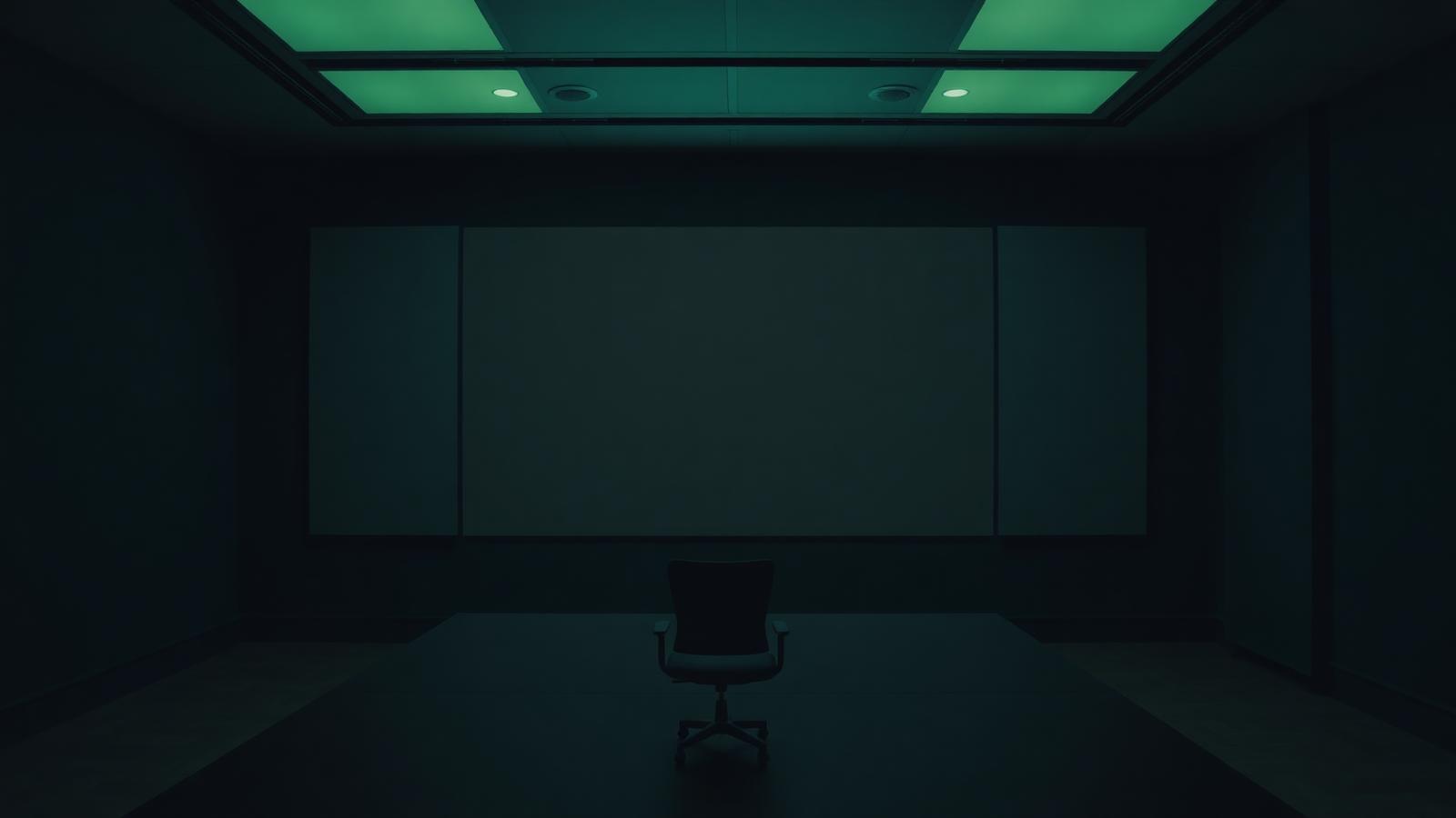 Unit hero · a single dark slide on a wall screen